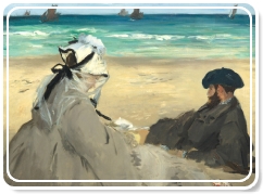 Ëdouard Manet, 1832-1883 - Sur la plage, 1873 ; Huile sur toile, 59,5 x 73 cm ;Paris, musée d’Orsay - © Musée d’Orsay, dist. RMN / Patrice Schmidt