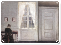 Vilhelm Hammershoi - Intérieur à Strandgade avec la lumière du soleil sur le sol, National Gallery of Danemark