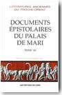 Documents �pistolaires du palais de Mari, tome 3