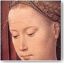 Hans Memling Sainte Barbe (détail du panneau central du retable de St Jean)