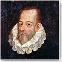 Miguel de Cervantes Saavedra (portrait imaginaire, étant donné qu'il n'existe aucun portait authentifié de l'époque)