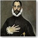 El Greco Chevalier avec la main sur la poitrine