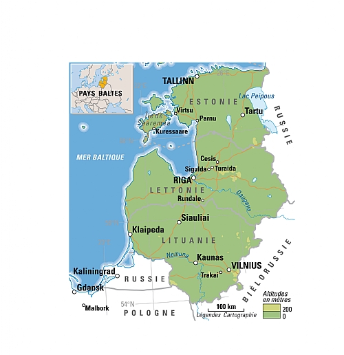carte Pays Baltes