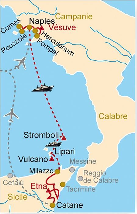 volcans en italie carte